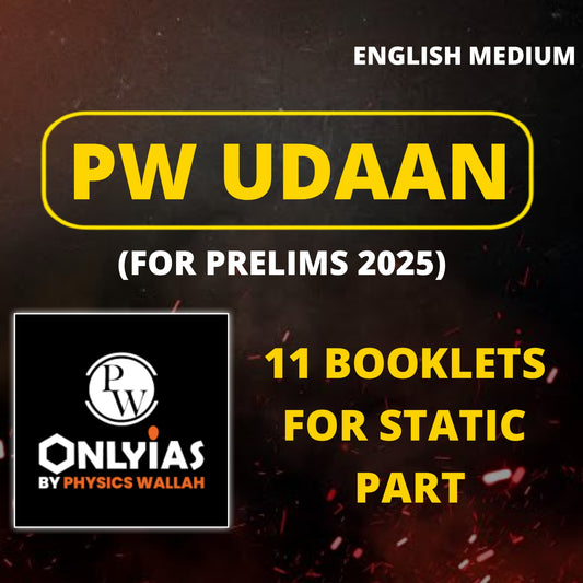 PW Only IAS Udaan Static 11 Booklets (English)