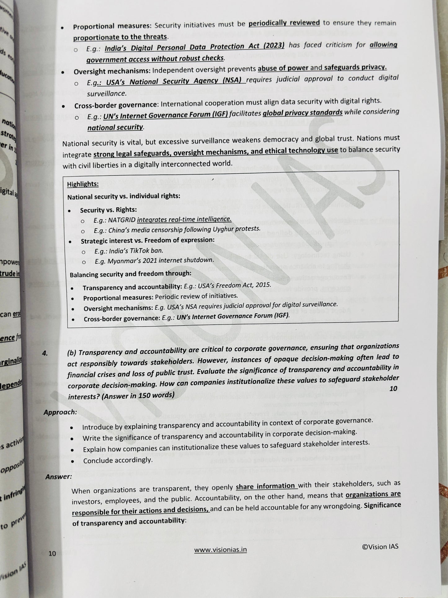 Vision IAS Mains Test Series in English (20 Tests)