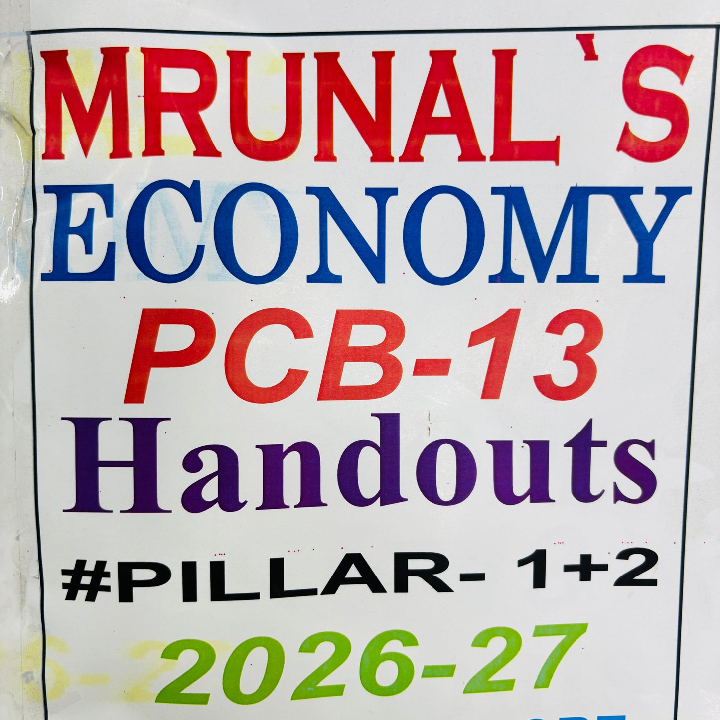 Mrunal Sir Economy Notes Combo (Prelims+Mains) 2025-26