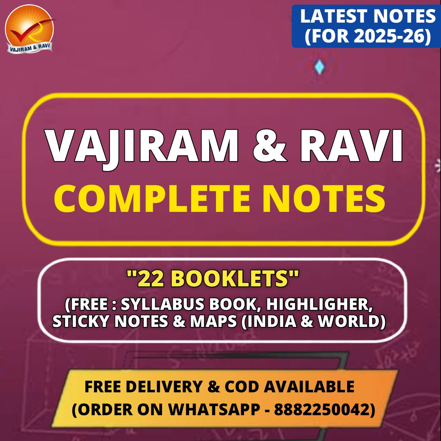 Vajiram and Ravi Complete GS Notes (English Medium) | 22 Booklets