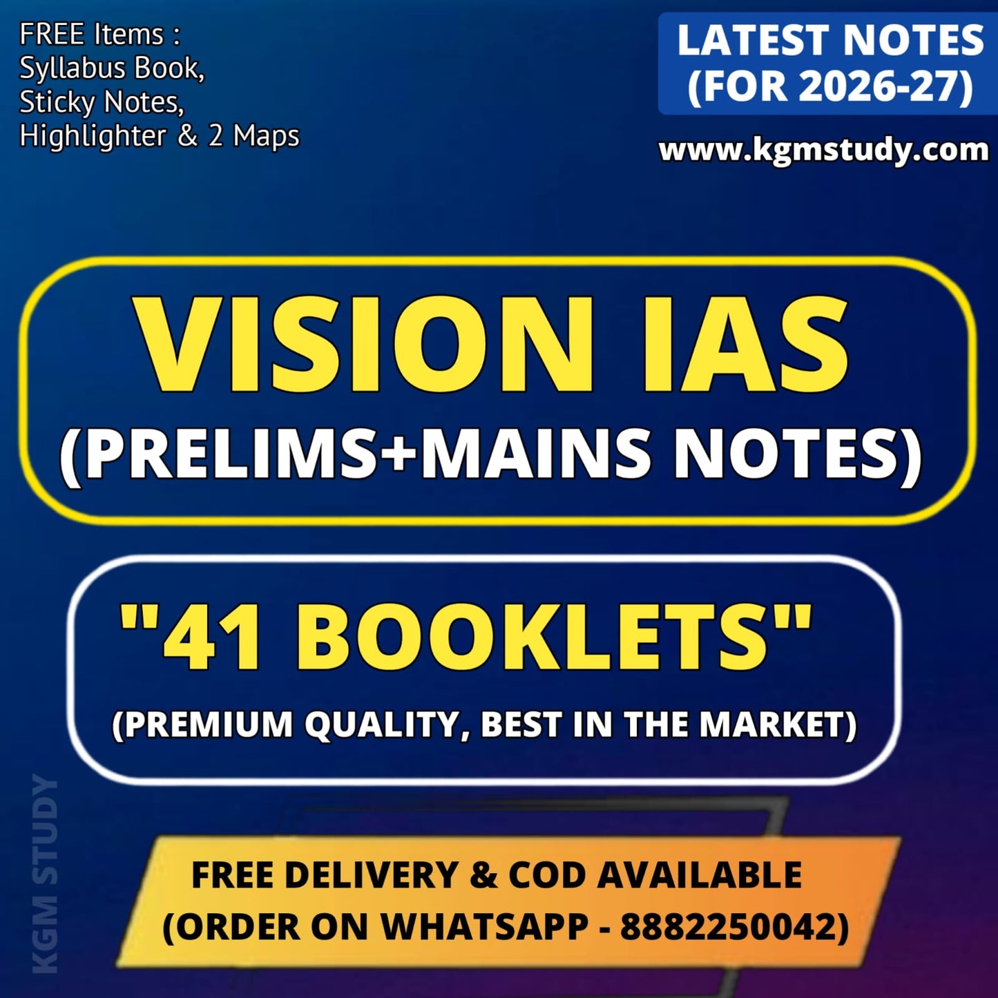 Vision IAS Notes (Prelims+Mains) – 41 Booklets (English Medium) | Vision IAS Notes 2027-28