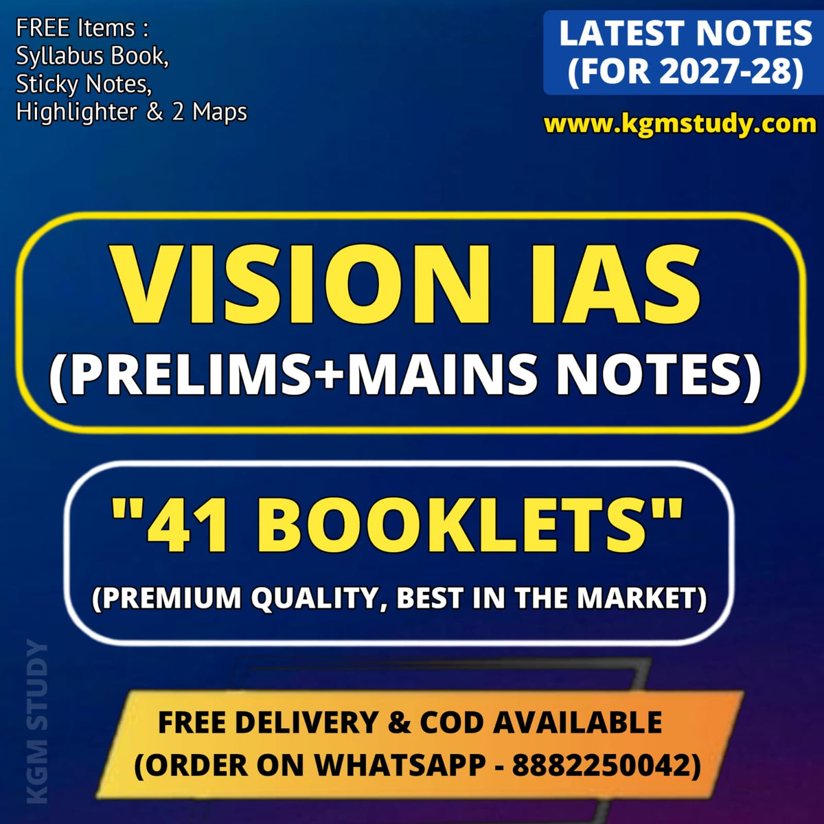 Vision IAS Notes (Prelims+Mains) – 41 Booklets (English Medium) | Vision IAS Notes 2027-28