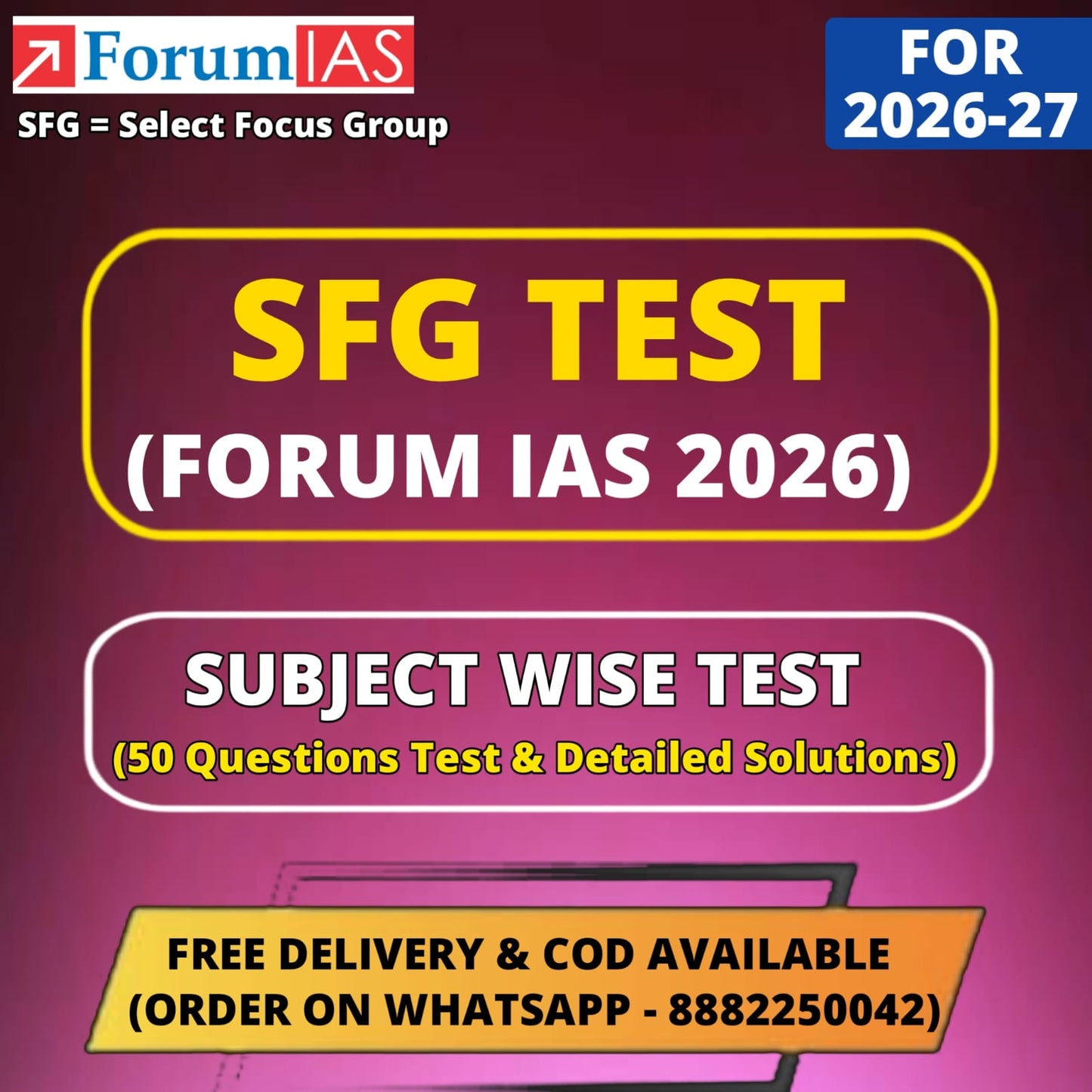 Forum IAS SFG Test Series 2026 | 45 Tests - English Medium