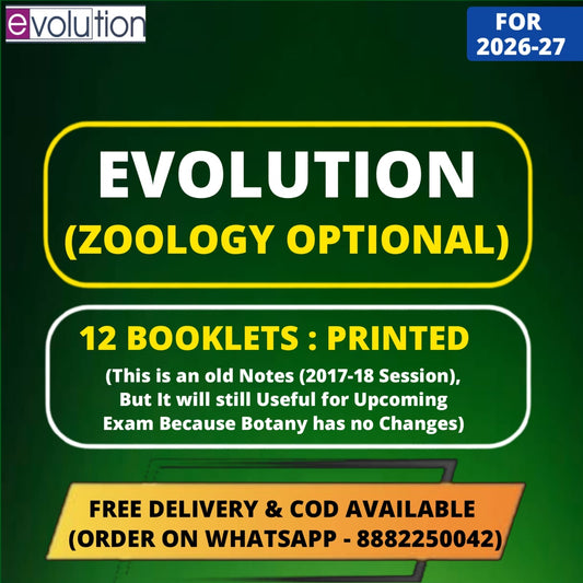 Evolution Zoology Optional Notes | Best Zoology Optional Notes for UPSC | 12 Booklets - English