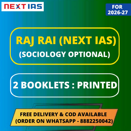 Next IAS Raj Rai Sir Sociology Optional Notes in English | 2 Booklets (Printed)