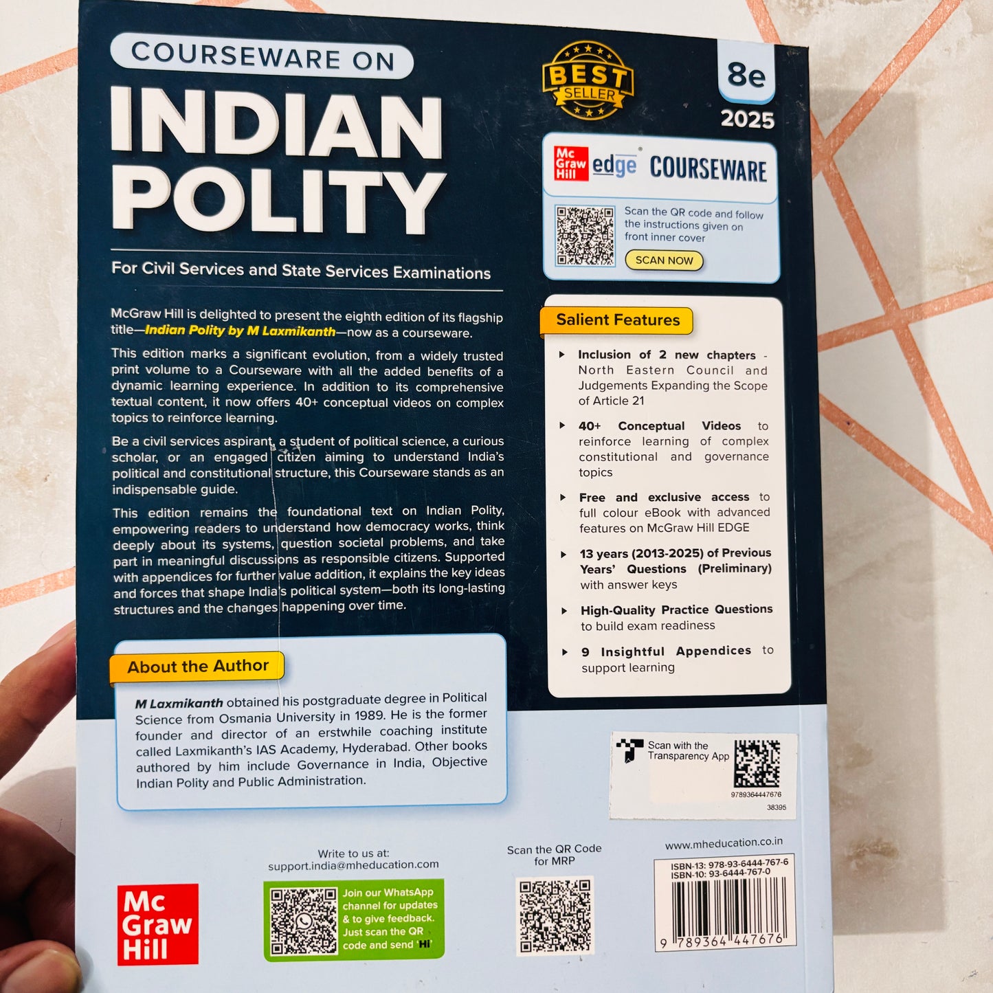 Laxmikanth Polity Book in English - Latest 8th Edition (100% Original Book)