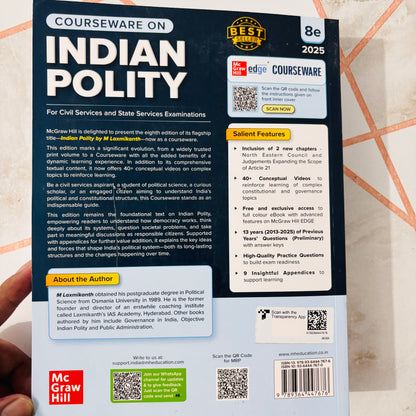 Laxmikanth Polity Book in English - Latest 8th Edition (100% Original Book)