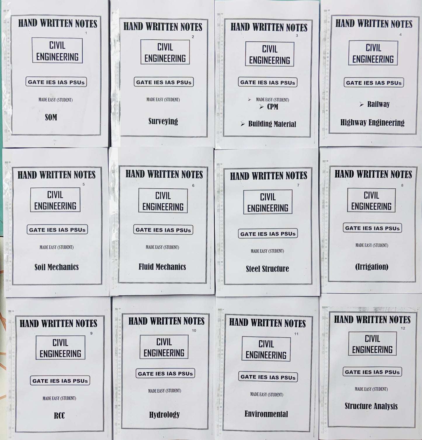 Made Easy Civil Engineering Optional Notes | Best Civil Engineering Optional Notes for UPSC | 12 Booklets - English
