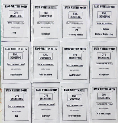 Made Easy Civil Engineering Optional Notes | Best Civil Engineering Optional Notes for UPSC | 12 Booklets - English