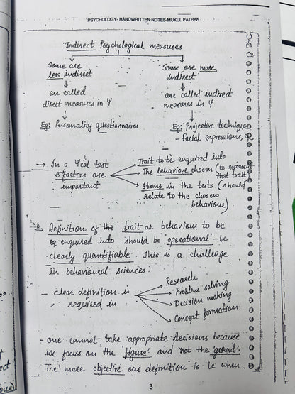 Vajiram & Ravi Mukul Pathak Psychology Optional Handwritten Notes | Best Psychology Notes for UPSC | 5 Booklets- English