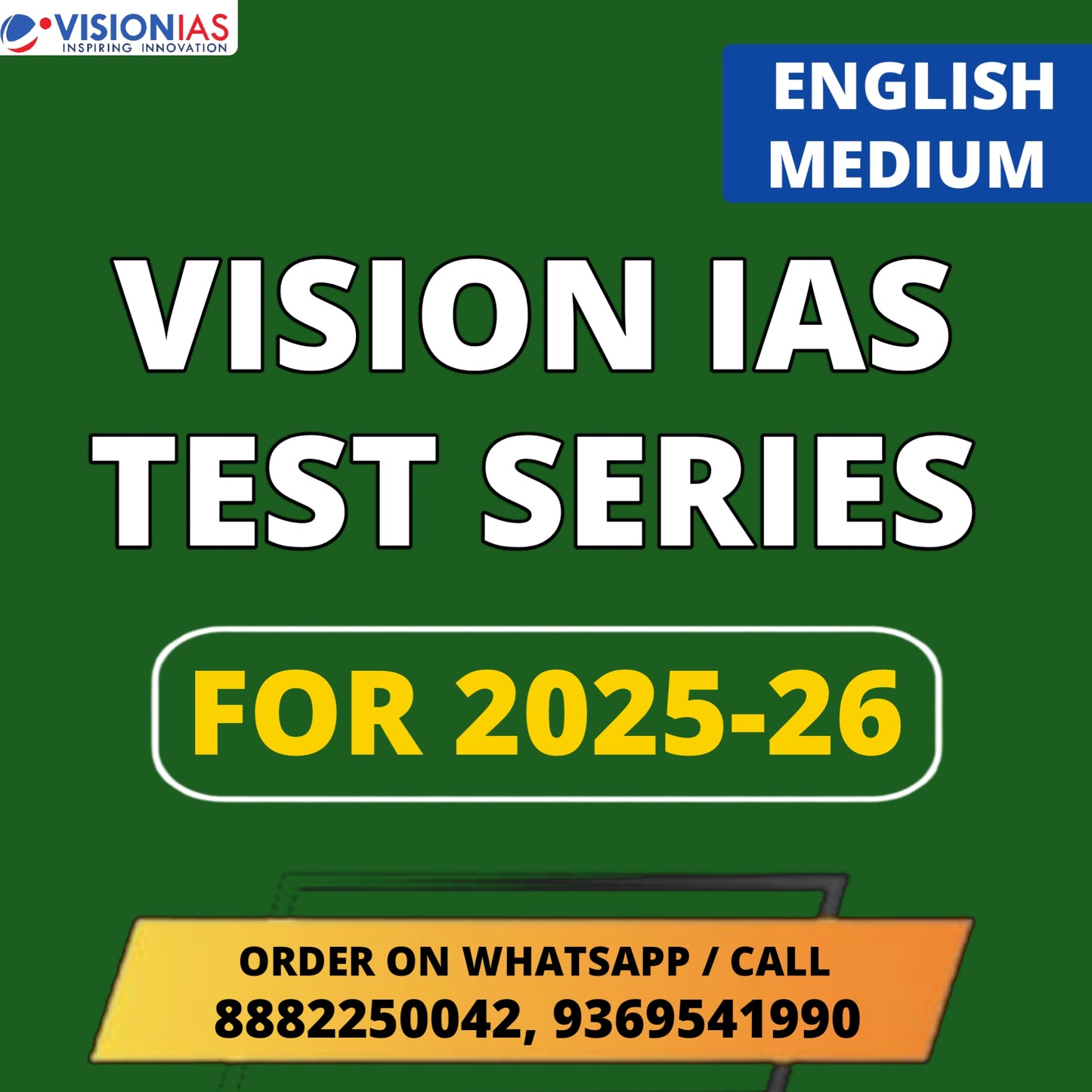 Vision IAS Prelims Test Series 2025 in English (35 Tests)