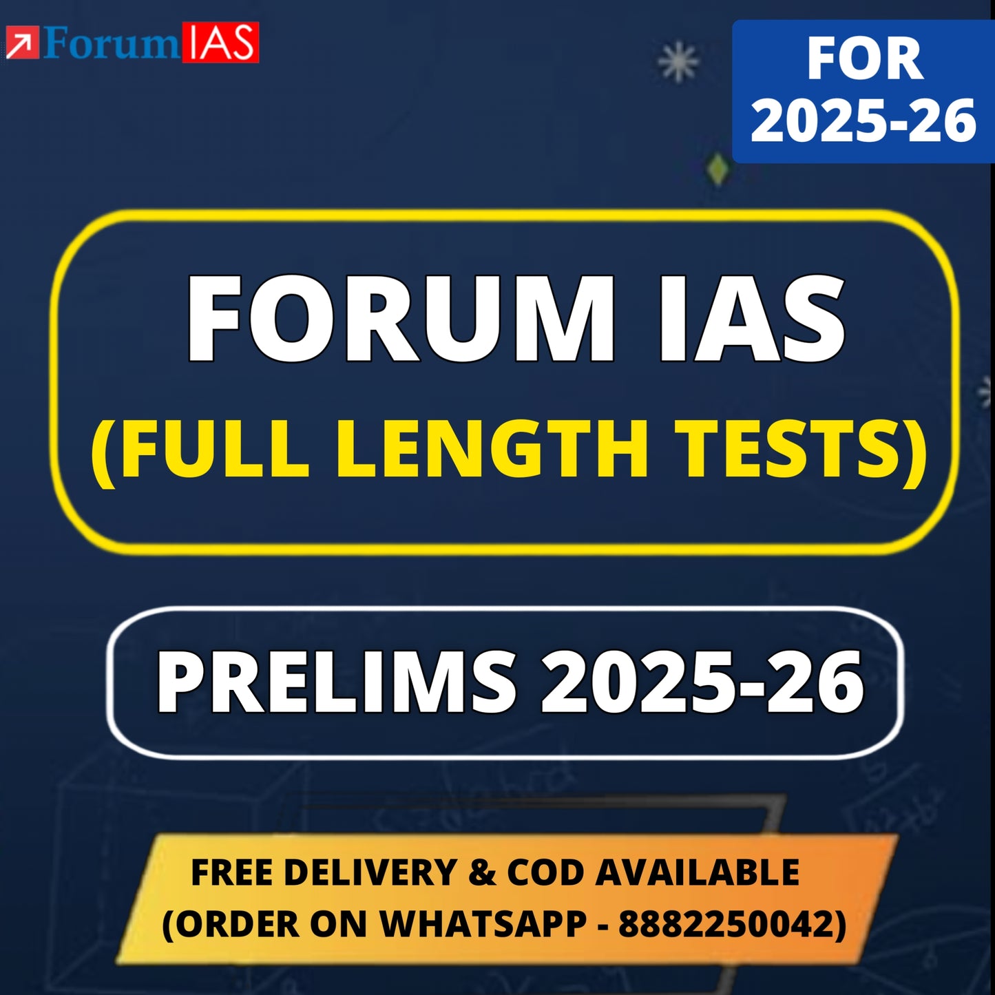 Forum IAS 6 Full Length Test Series in English (Test No: 33-38)