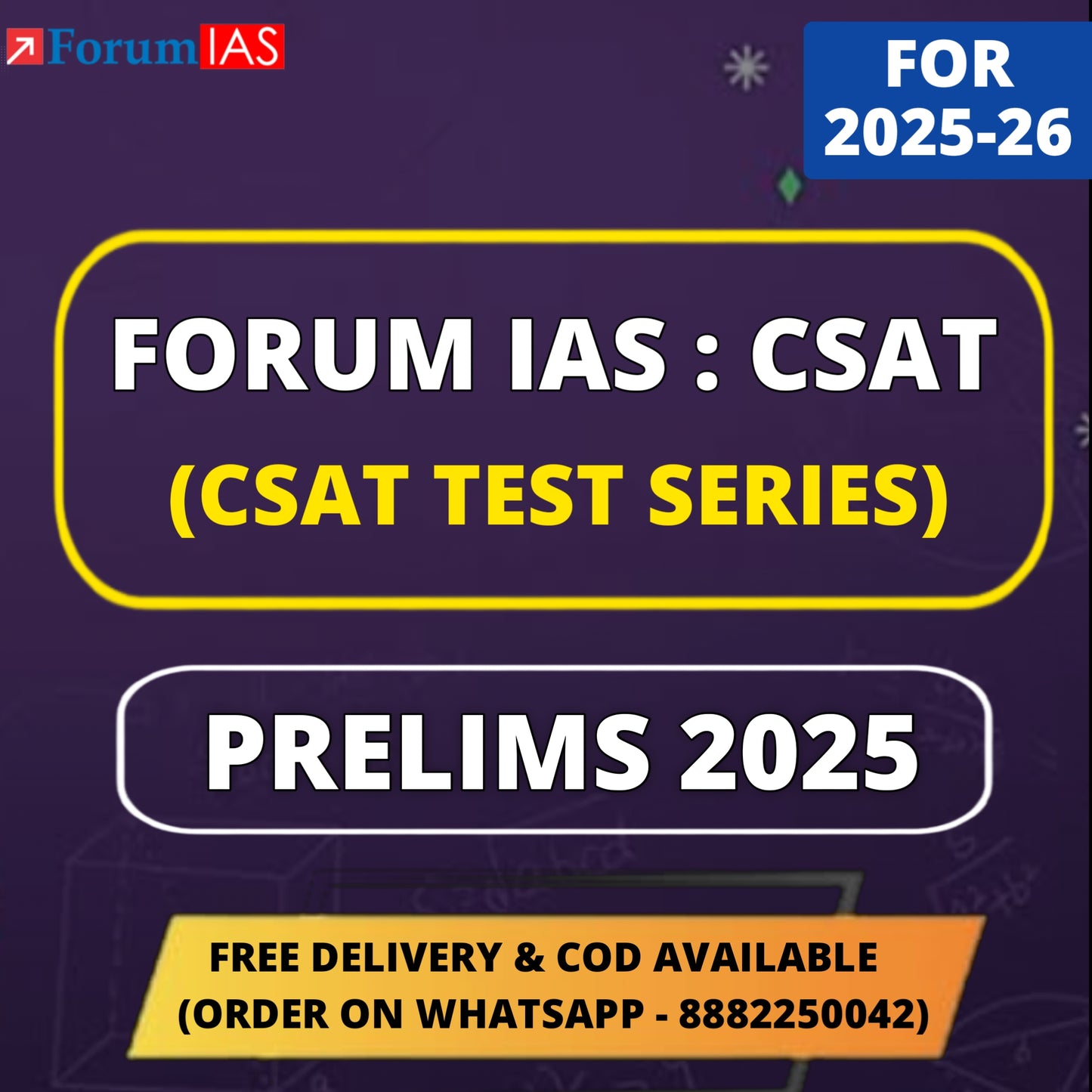Forum IAS CSAT Test Series in English (15 Tests)