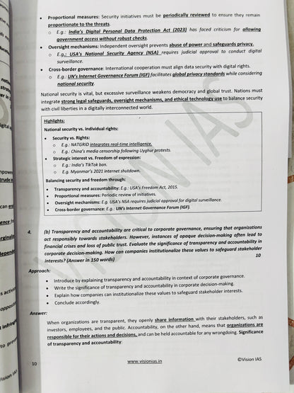 Vision IAS Mains Test Series in English (20 Tests)