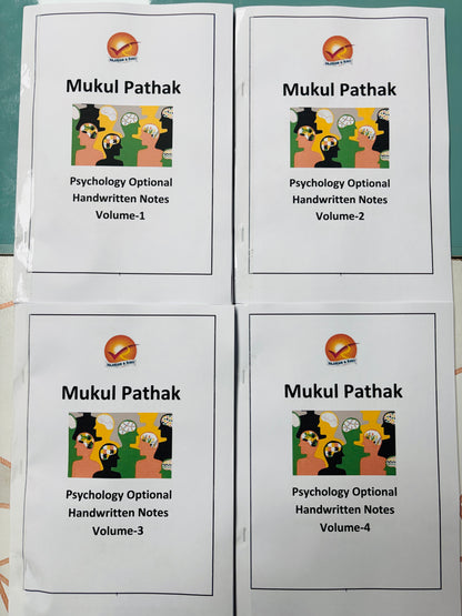 Vajiram & Ravi Mukul Pathak Psychology Optional Handwritten Notes | Best Psychology Notes for UPSC | 5 Booklets- English