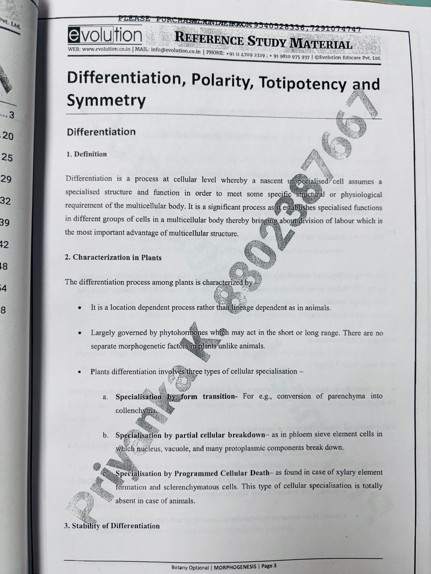 Evolution Botany Optional Notes | Best Botany Optional Notes for UPSC | 15 Booklets - English