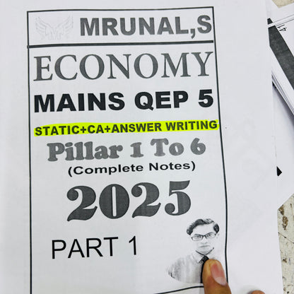 Mrunal Sir Economy Notes Combo (Prelims+Mains) 2025-26