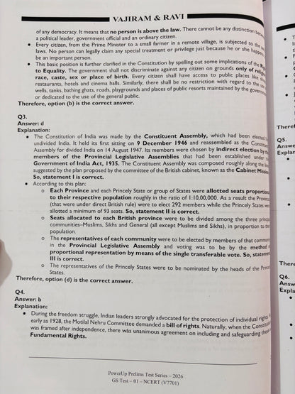 Vajiram Prelims Test Series 2026 | 3 Tests - English