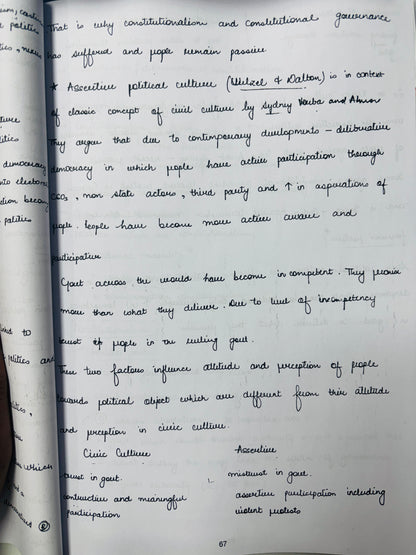 Lukmaan IAS Public Administration Optional Handwritten Notes | Best Public Administration Notes for UPSC | 4 Booklets- English