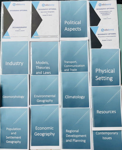 Sabbir Sir Geography Optional PRINTED Notes in English (17 Booklets)