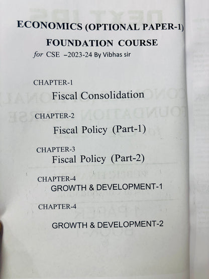 Next IAS Vibhas Jha Sir Economy Optional Notes | Best Economy Optional Notes for UPSC | 2 Booklets- English