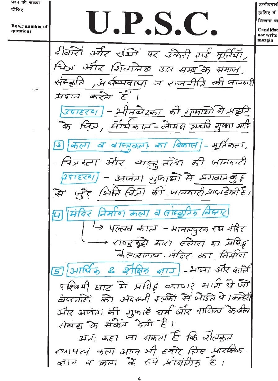 UPSC Mains Handwritten Model Answer Book By Dharmendra Jakhar (in Hindi)