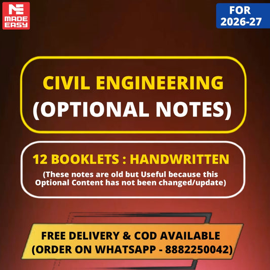 Made Easy Civil Engineering Optional Notes | Best Civil Engineering Optional Notes for UPSC | 12 Booklets - English