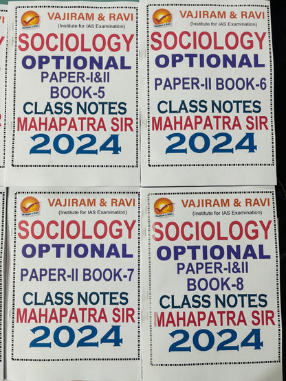 Vajiram & Ravi Mahapatra Sir Sociology Optional Handwritten Notes | 8 Booklets - English