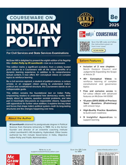 Laxmikanth Polity Book in English - Latest 8th Edition (100% Original Book)