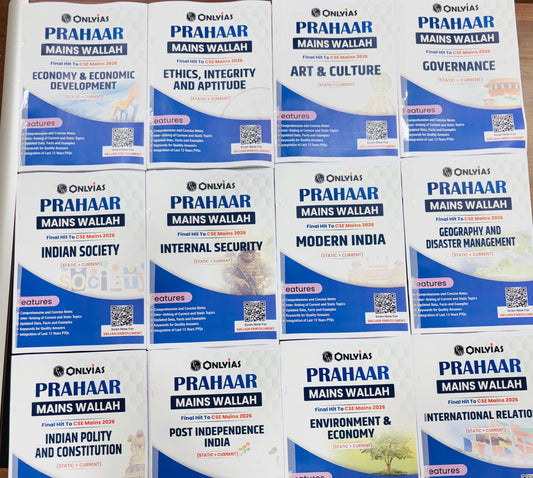 PW Only IAS Prahaar Notes 2026 | Best UPSC Mains Notes | 15 Booklets - English Medium
