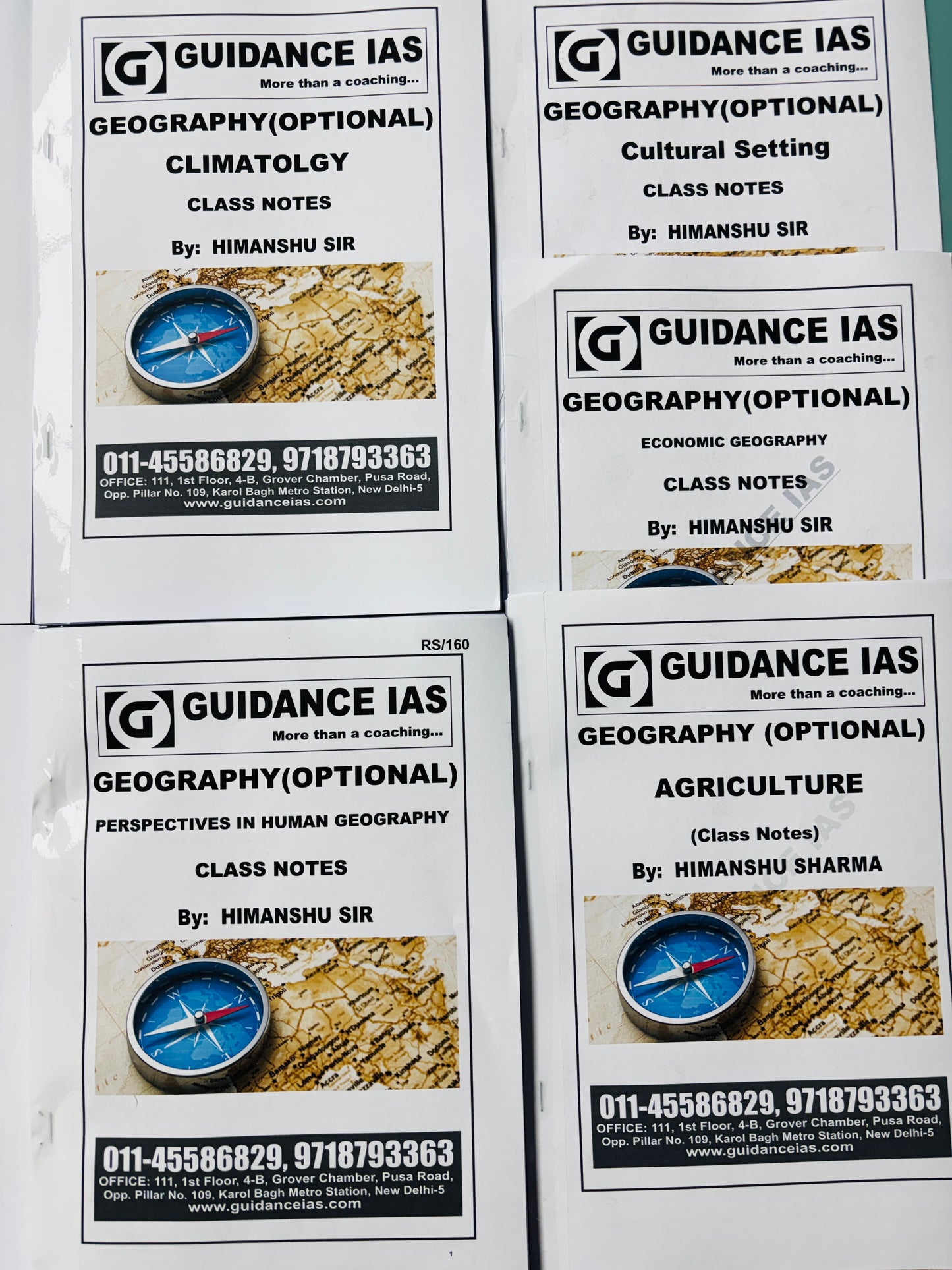 Guidance IAS Himanshu Sir Geography Optional COMBO Notes (Printed+Handwritten)