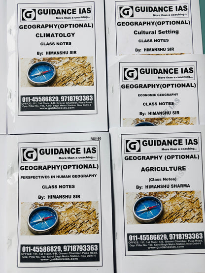 Guidance IAS Himanshu Sir Geography Optional COMBO Notes (Printed+Handwritten)