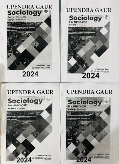 Upendra Sir (Shubhra Ranjan) Sociology Optional Notes |7 Booklets COMBO : Printed+Handwritten)