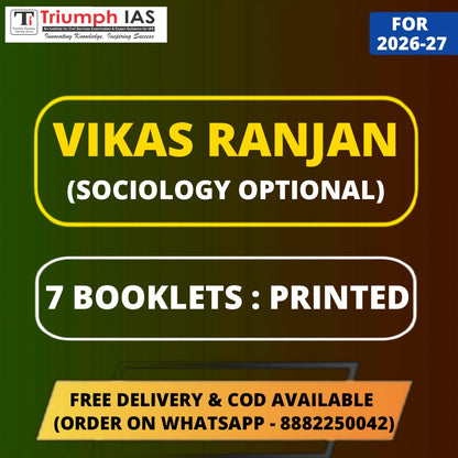 Triumph IAS Vikas Ranjan Sir Sir Sociology Optional Notes in English | 7 Booklets (Printed)