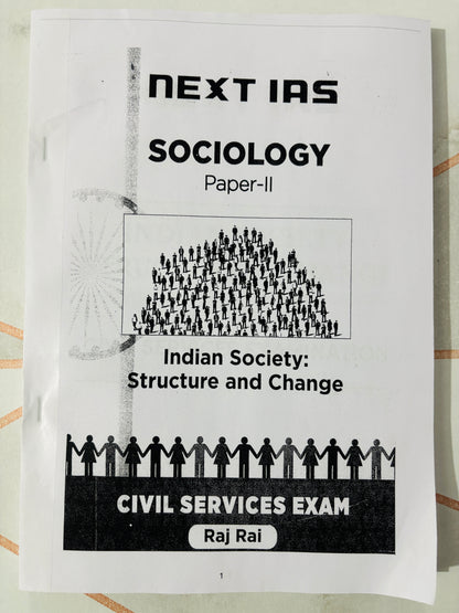 Next IAS Raj Rai Sir Sociology Optional Notes in English | 2 Booklets (Printed)