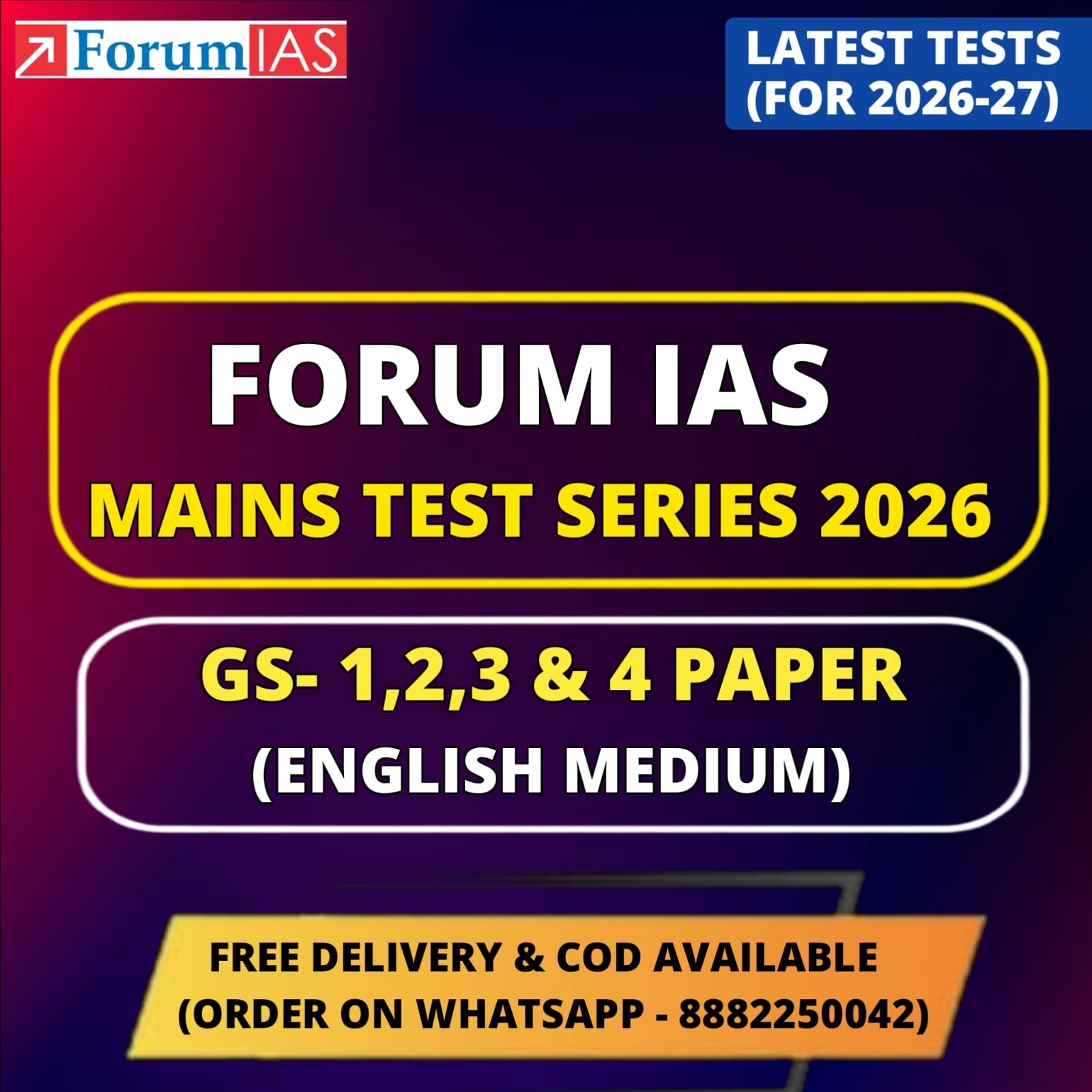 Forum IAS Mains Test Series 2026 (20 Tests) | Best UPSC Mains Test Ser ...