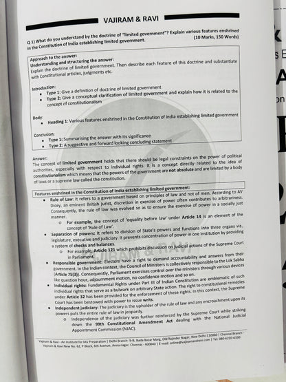 Vajiram & Ravi Mains Test Series in English (20 Tests)