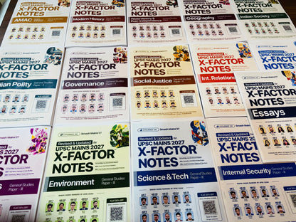 Civilsdaily X-Factor Notes for UPSC Mains 2027 – 16 Booklets Complete Set (English Medium)