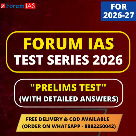 Forum IAS Prelims Test Series 2026 | 26 Tests - English Medium