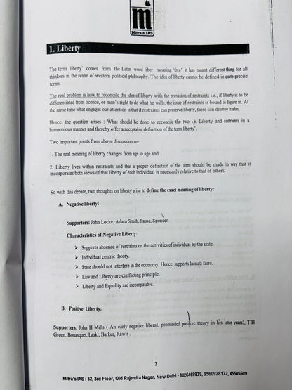Mitra IAS Philosophy Optional Notes in English | Best Philosophy Notes for UPSC IAS | 4 Booklets - English Medium