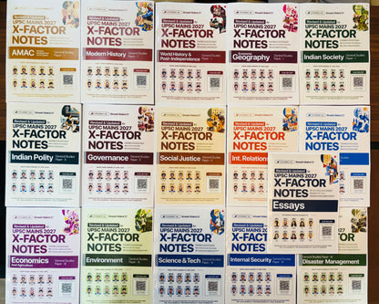 Civilsdaily X-Factor Notes for UPSC Mains 2027 – 16 Booklets Complete Set (English Medium)