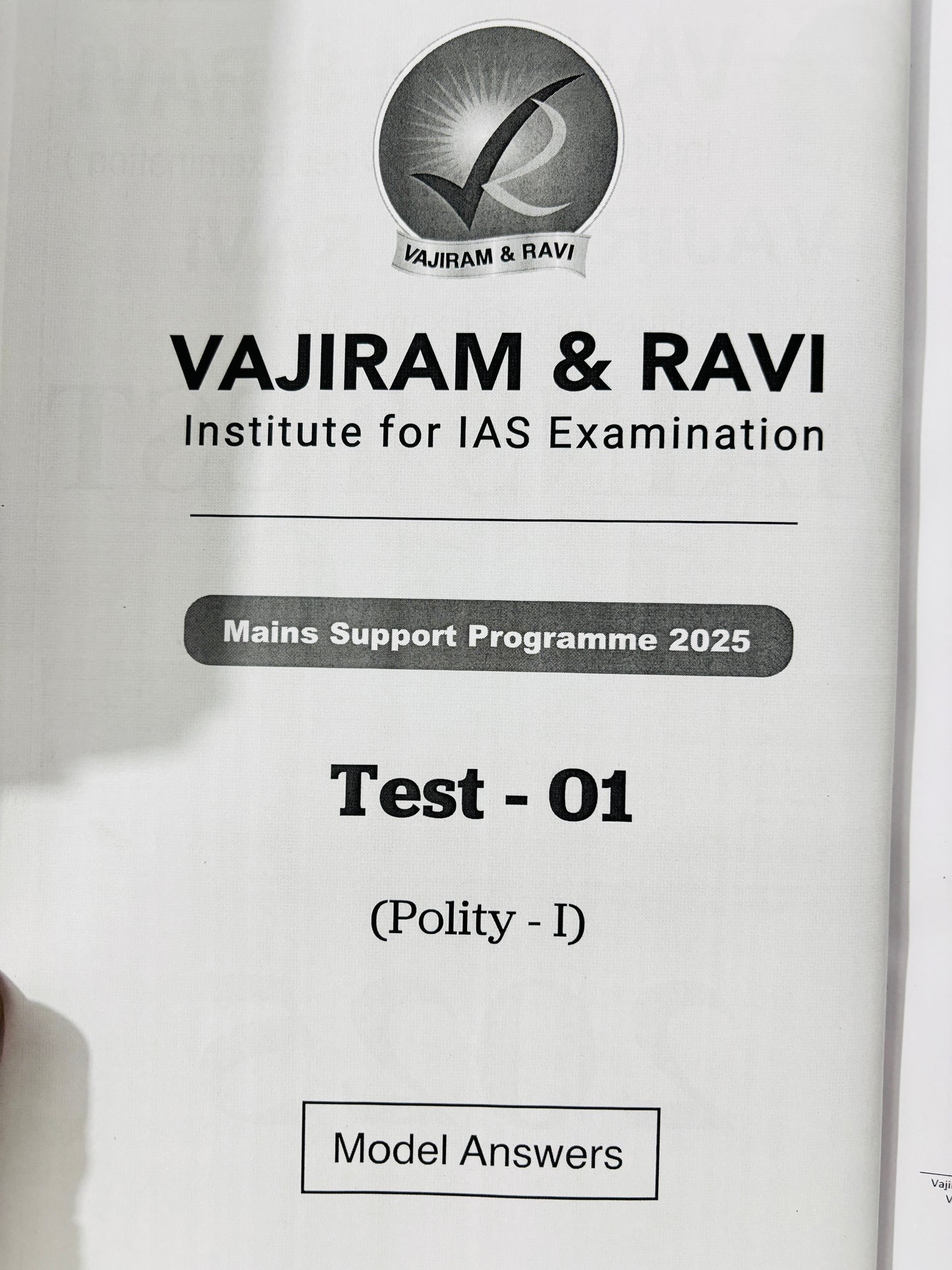 Vajiram & Ravi Mains Test Series in English (20 Tests)