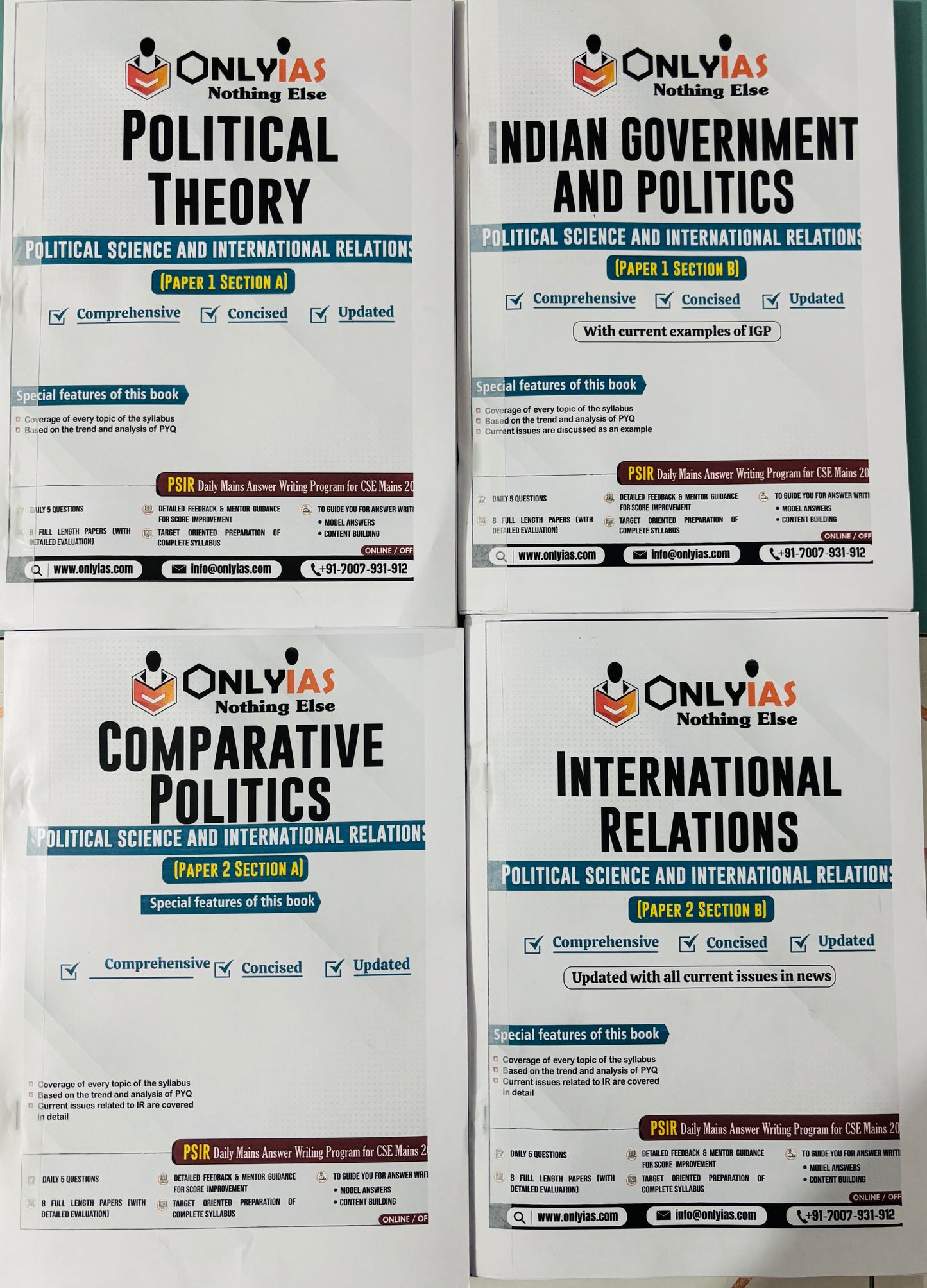 Only IAS PSIR Optional Printed Notes in English (6 Booklets)