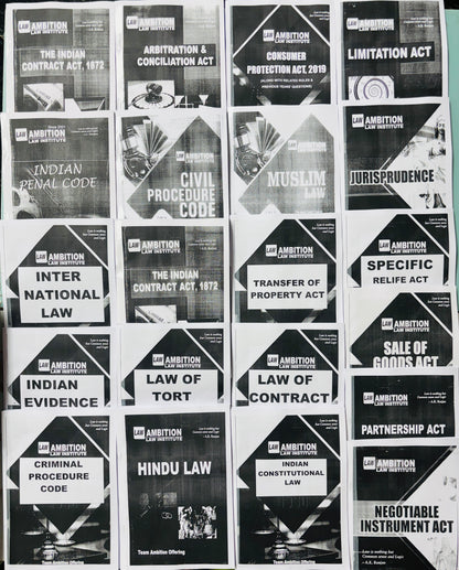 Ambition Law Optional Complete Notes (Printed+Handwritten) | Best Law Optional Notes for UPSC | 42 Booklets - English