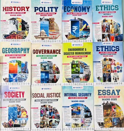 Vision IAS Complete Notes 2026 (Prelims+Mains+VAM)| Best UPSC Notes | 53 Booklets - English Medium