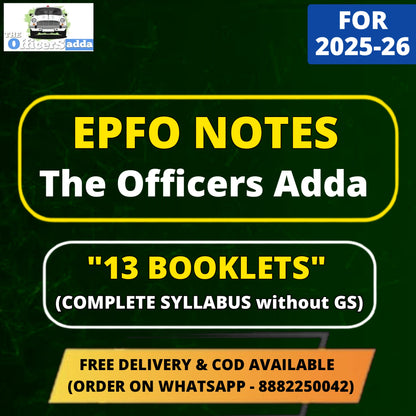 Officers Adda EPFO Notes in English | 13 Booklets