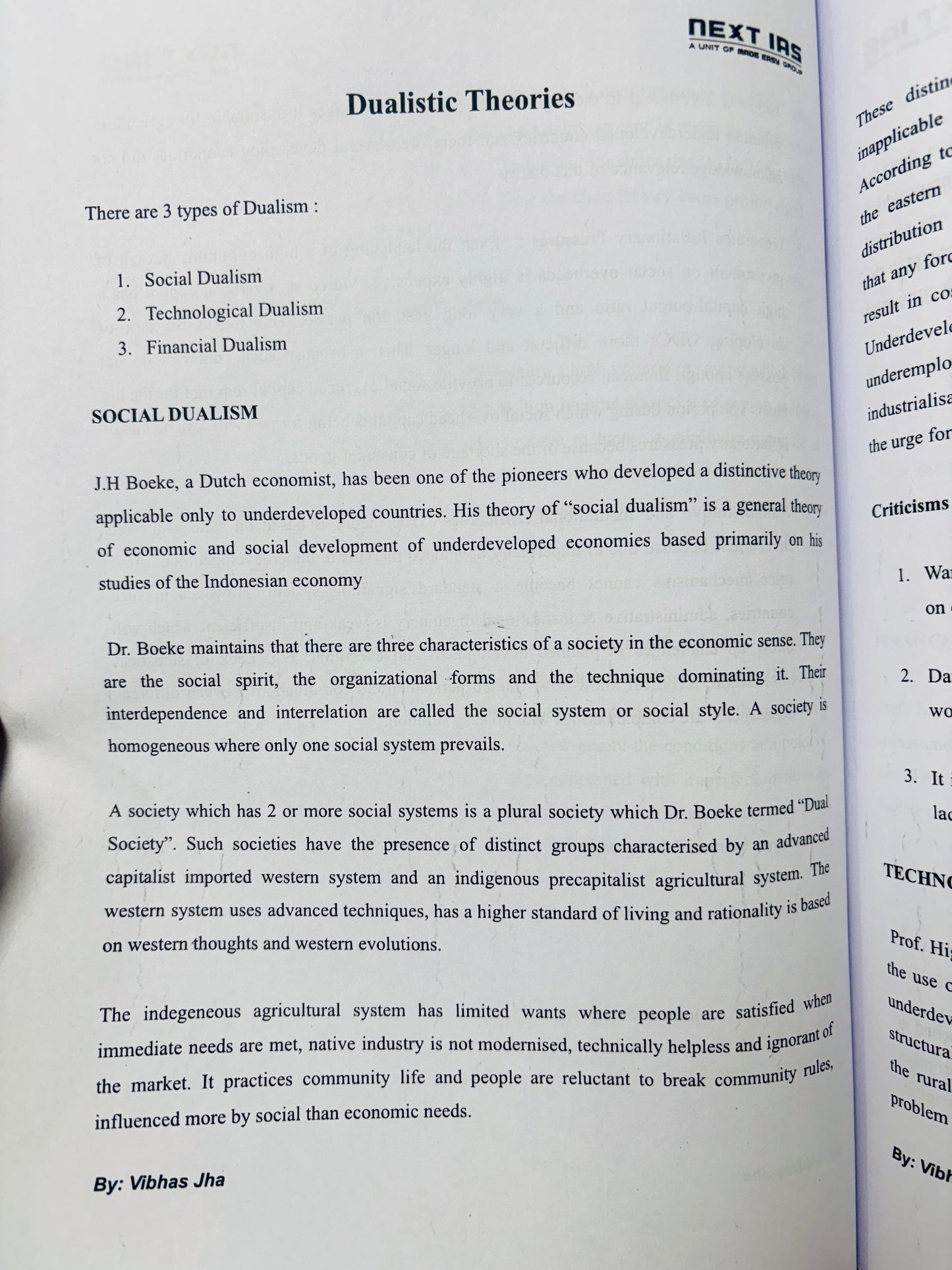 Next IAS Vibhas Jha Sir Economy Optional Notes | Best Economy Optional Notes for UPSC | 2 Booklets- English
