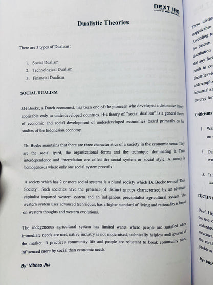 Next IAS Vibhas Jha Sir Economy Optional Notes | Best Economy Optional Notes for UPSC | 2 Booklets- English