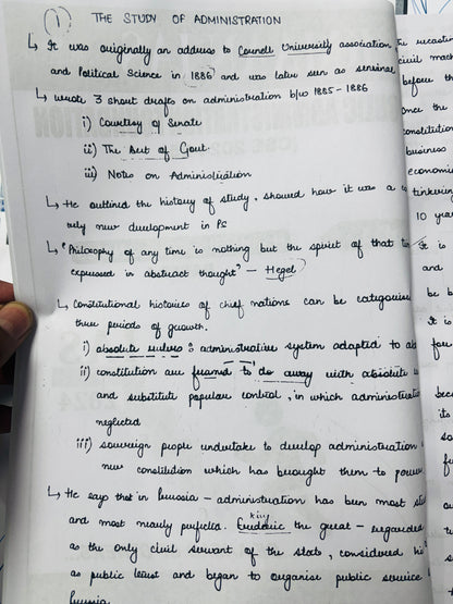 Lukmaan IAS Public Administration Optional Handwritten Notes | Best Public Administration Notes for UPSC | 4 Booklets- English