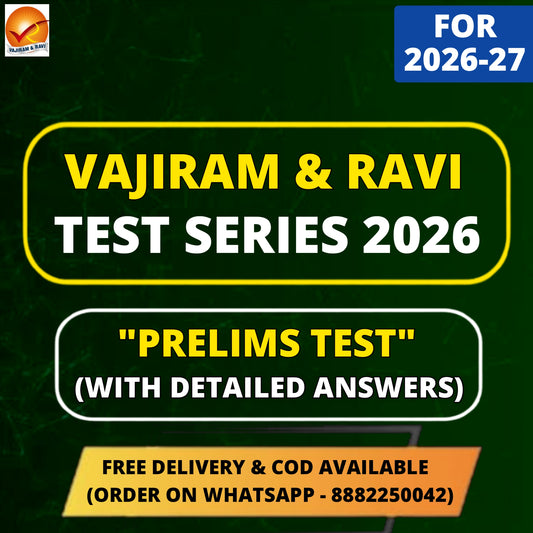 Vajiram Prelims Test Series 2026 | 3 Tests - English